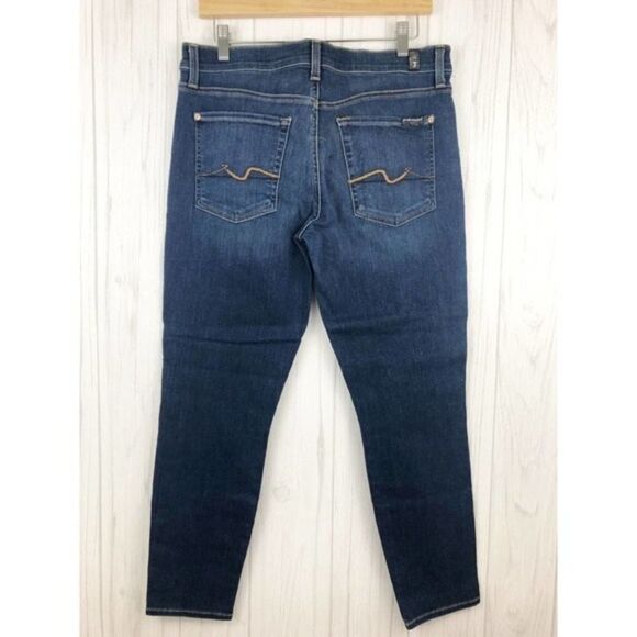 7FAM Gwenevere Distressed Skinny Ankle Jeans NWT  - Picture 7 of 7